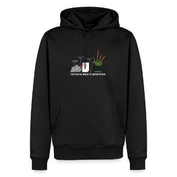 Dudelsack - Männer Premium Bio Hoodie - Schwarz - Vorne - Nico (187cm)