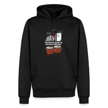 Bongo Drums Drum - Sweat à capuche Premium bio Homme - noir - Devant - Nico (187cm)