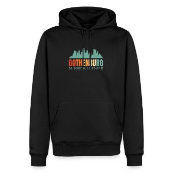 Göteborg Suède Skyline - Sweat à capuche Premium bio Homme - noir - Devant - Nico (187cm)