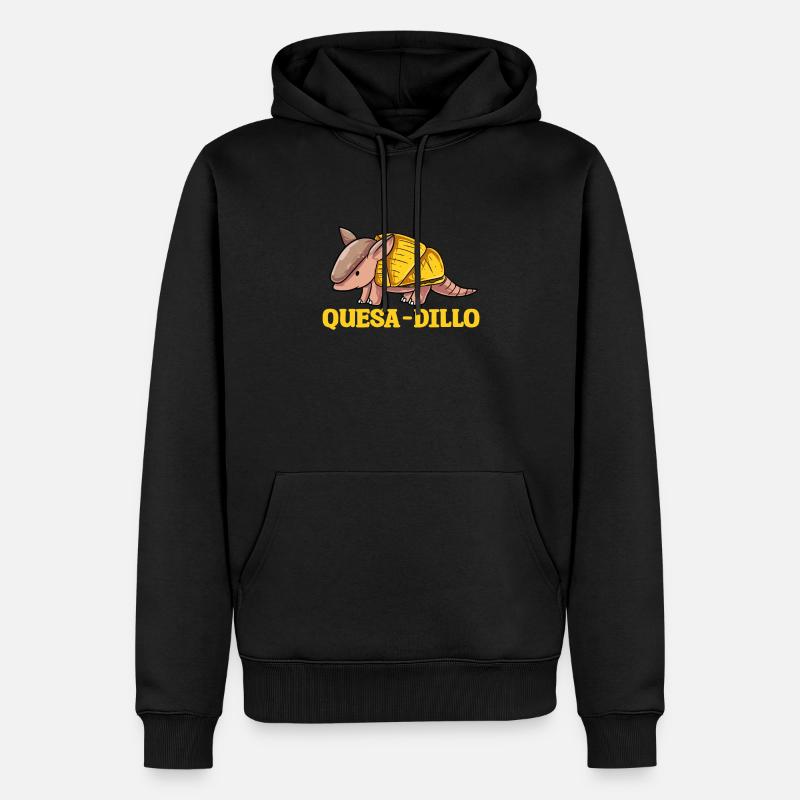 Quesa Dillo Armadillo Gift - Men’s Premium Organic Hoodie - black