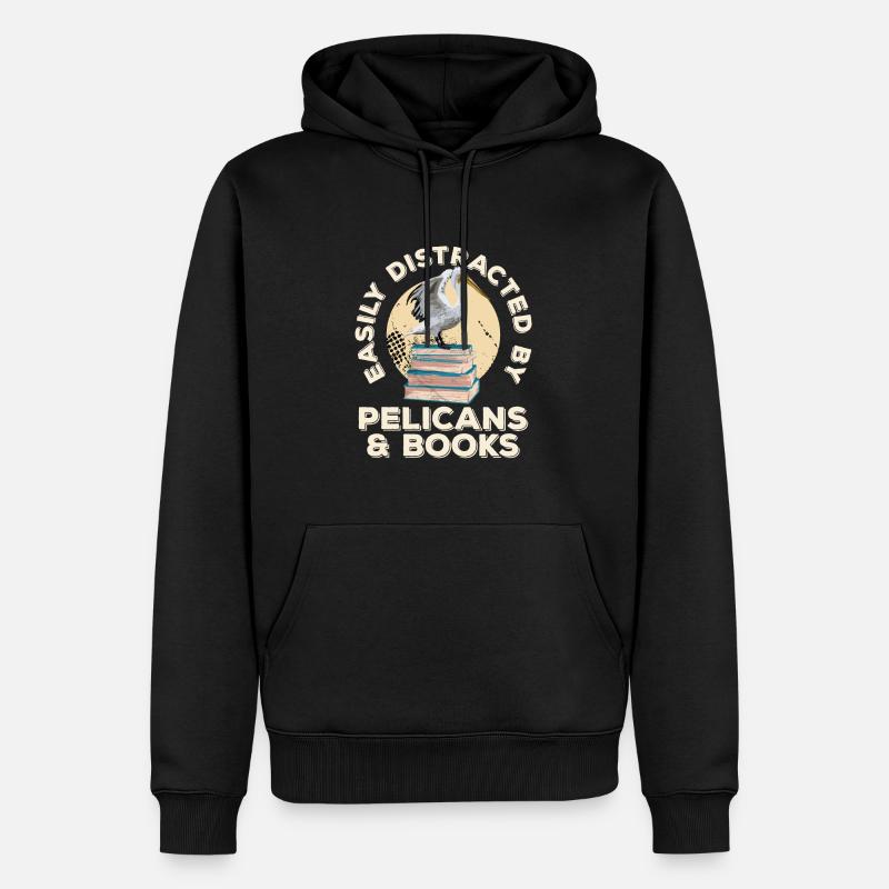 Pélican - Sweat à capuche Premium bio Homme - noir