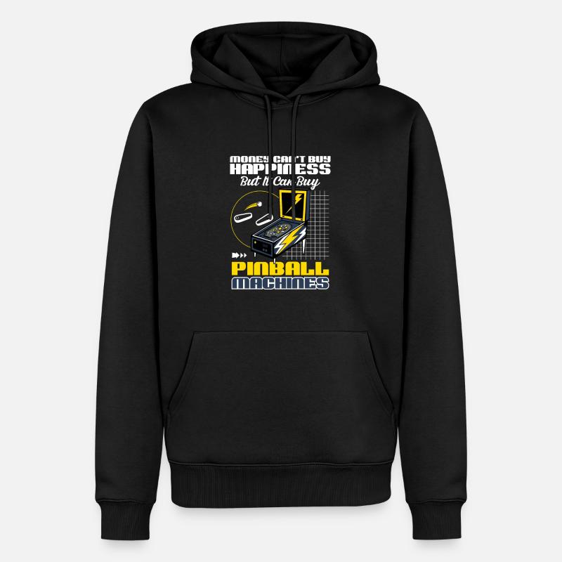 Pinball - Männer Premium Bio Hoodie - Schwarz