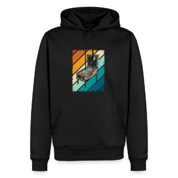 Flipper - Sweat à capuche Premium bio Homme - noir - Devant - Nico (187cm)