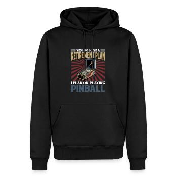 Flipper - Sweat à capuche Premium bio Homme - noir - Devant - Nico (187cm)