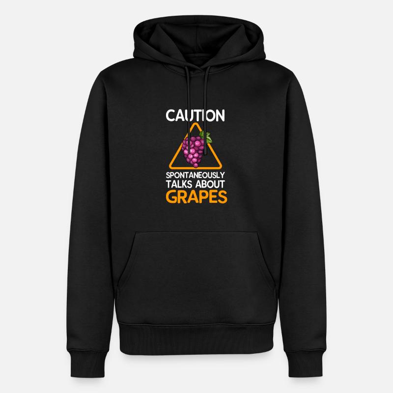 Grape Grapes Wine Gift - Men’s Premium Organic Hoodie - black