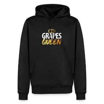 Raisins Raisins Vin Cadeau - Sweat à capuche Premium bio Homme - noir - Devant - Nico (187cm)