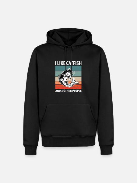 Catfish Fish Fishing Gift - Men’s Premium Organic Hoodie - black