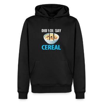 Muesli - Sweat à capuche Premium bio Homme - noir - Devant - Nico (187cm)