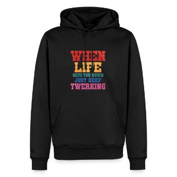 Twerking Twerk Cadeau - Sweat à capuche Premium bio Homme - noir - Devant - Nico (187cm)