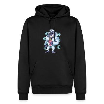 Milchshake Milchdrink Milch Geschenk - Männer Premium Bio Hoodie - Schwarz - Vorne - Nico (187cm)