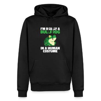 Ochsenfrosch Frosch Geschenk - Männer Premium Bio Hoodie - Schwarz - Vorne - Nico (187cm)