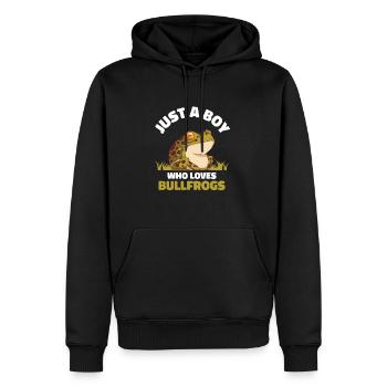 Ochsenfrosch Frosch Geschenk - Männer Premium Bio Hoodie - Schwarz - Vorne - Nico (187cm)