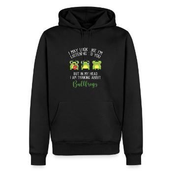 Ochsenfrosch Frosch Geschenk - Männer Premium Bio Hoodie - Schwarz - Vorne - Nico (187cm)