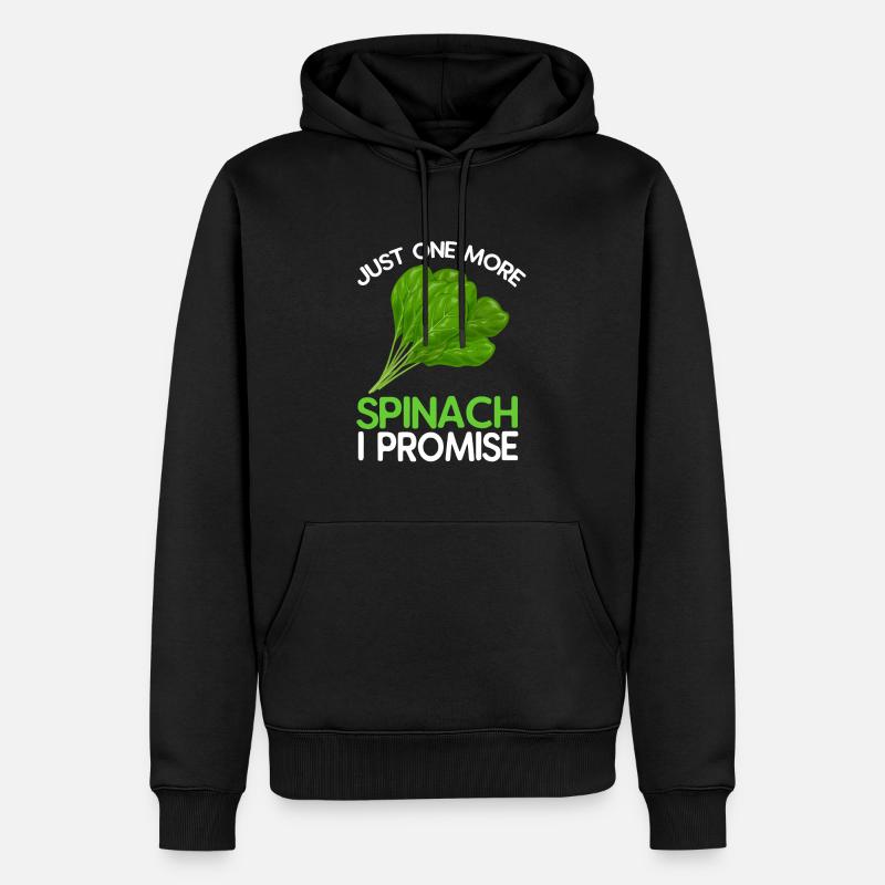 Spinat - Männer Premium Bio Hoodie - Schwarz