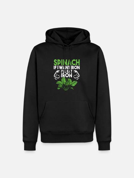 Spinach - Men’s Premium Organic Hoodie - black