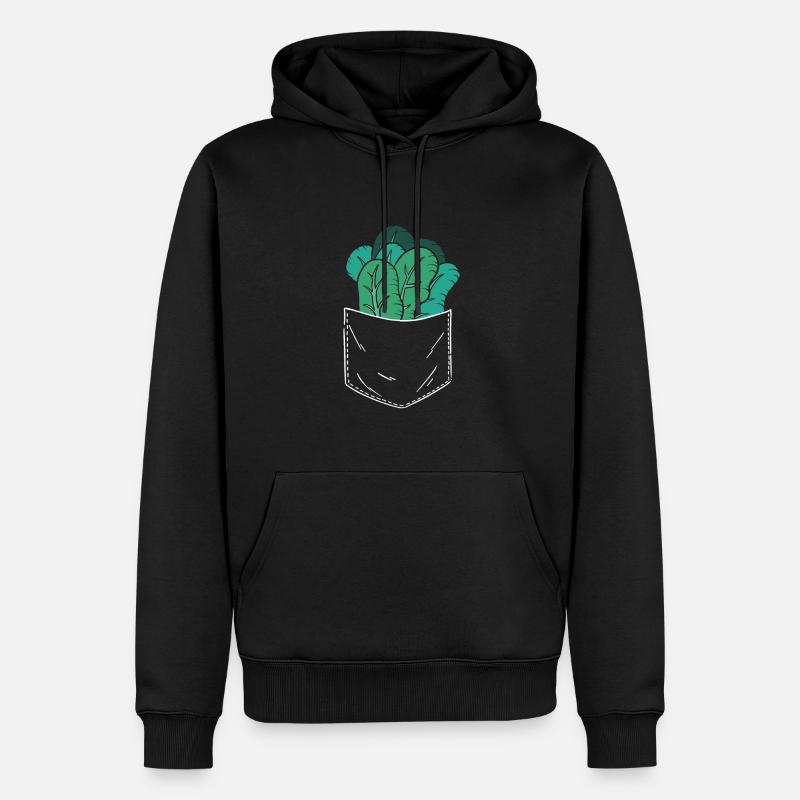 Spinat - Männer Premium Bio Hoodie - Schwarz