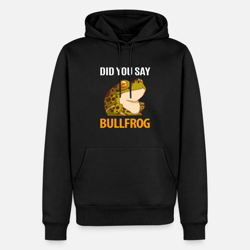 Cadeau de grenouille-taureau - Sweat à capuche Premium bio Homme - noir