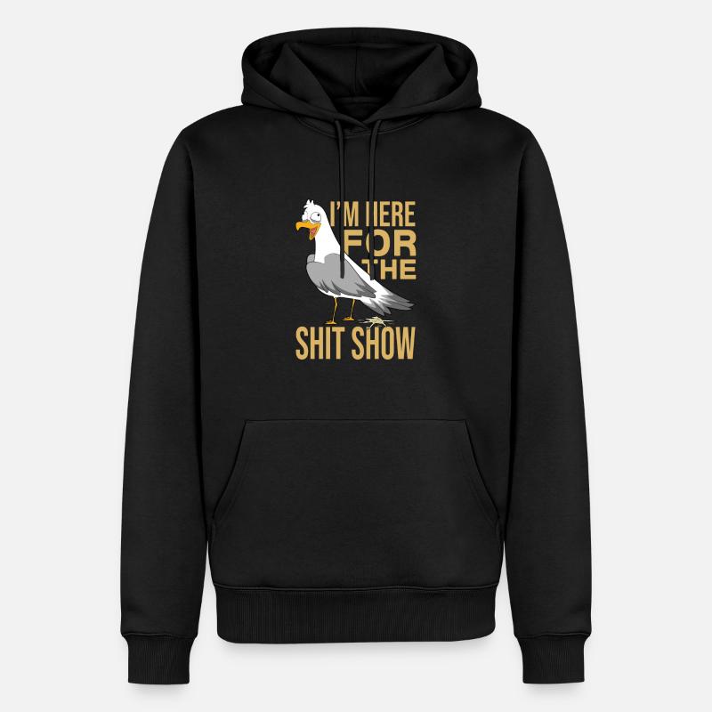 Mouette - Sweat à capuche Premium bio Homme - noir
