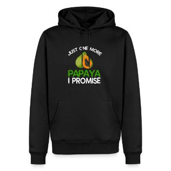Papaya Frucht Sommer Geschenk - Männer Premium Bio Hoodie - Schwarz - Vorne - Nico (187cm)