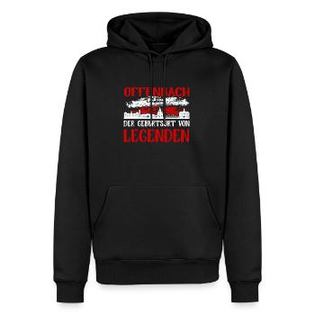 Offenbach Der Geburtsort Von Legenden - Männer Premium Bio Hoodie - Schwarz - Vorne - Nico (187cm)