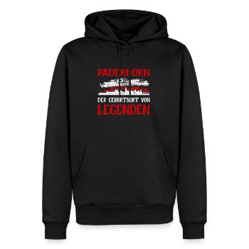 Paderborn Der Geburtsort Von Legenden - Männer Premium Bio Hoodie - Schwarz - Vorne - Nico (187cm)