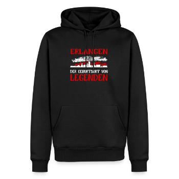 Erlangen Der Geburtsort Von Legenden - Männer Premium Bio Hoodie - Schwarz - Vorne - Nico (187cm)