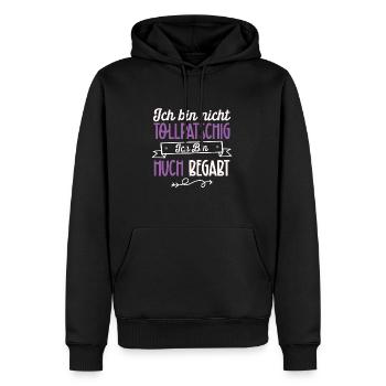 Je ne suis pas maladroit je suis doué - Sweat à capuche Premium bio Homme - noir - Devant - Nico (187cm)