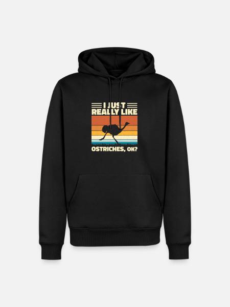 Ostrich - Men’s Premium Organic Hoodie - black