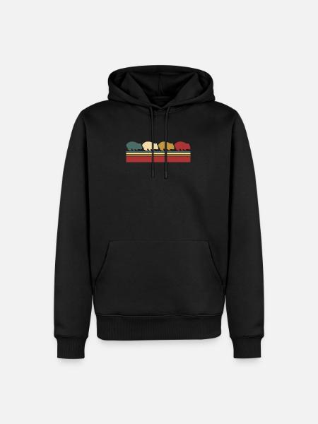 Wombat - Männer Premium Bio Hoodie - Schwarz