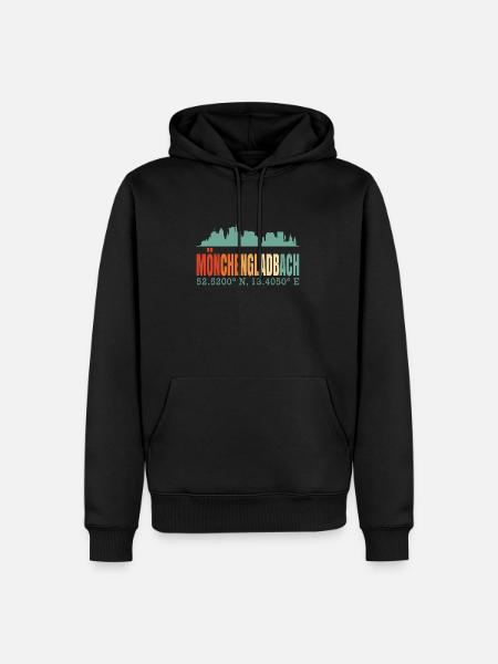 Mönchengladbach Skyline - Men’s Premium Organic Hoodie - black