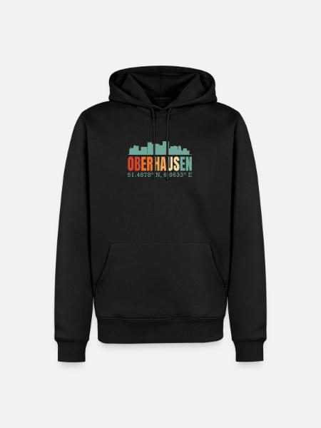Oberhausen Skyline - Men’s Premium Organic Hoodie - black