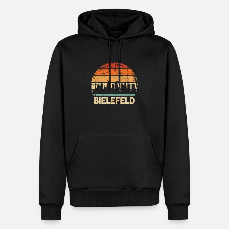 Bielefeld - Männer Premium Bio Hoodie - Schwarz