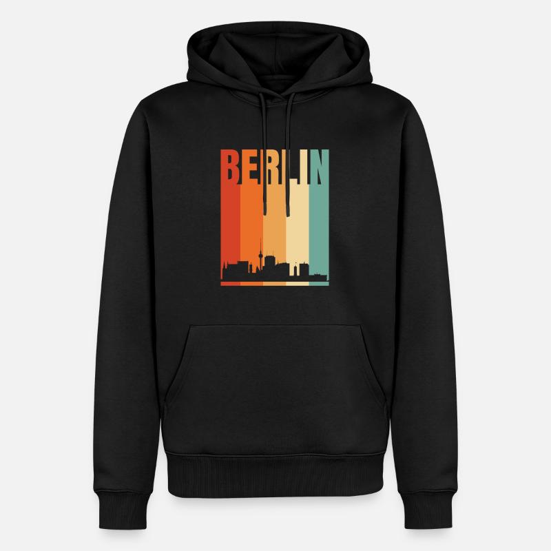 Berlin - Sweat à capuche Premium bio Homme - noir