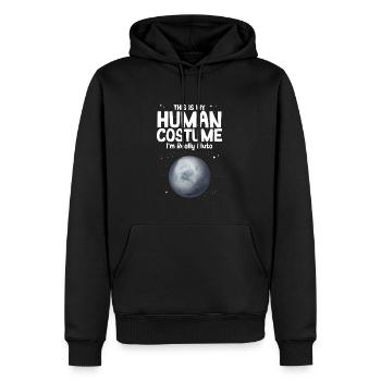 Pluto - Men’s Premium Organic Hoodie - black - Front - Nico (187cm)