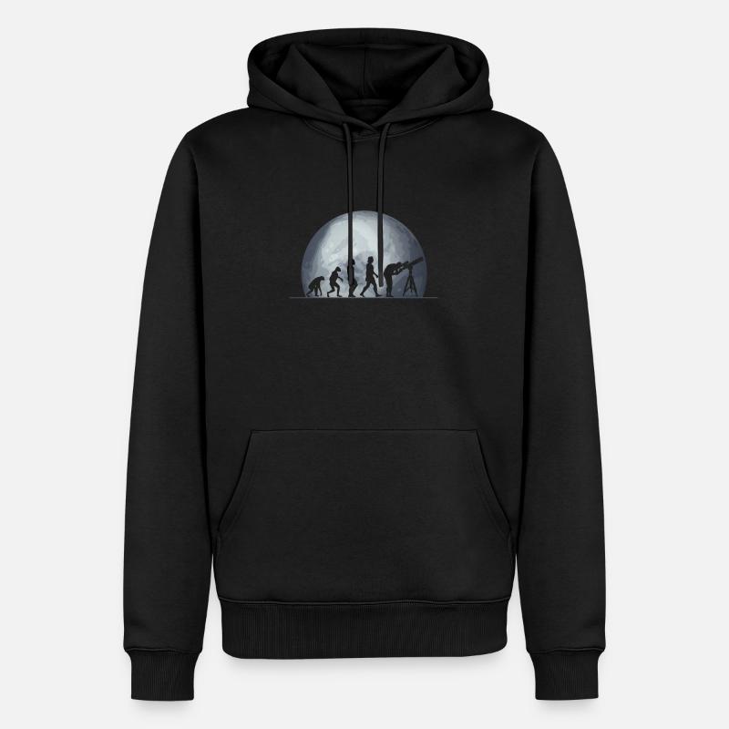 Pluto - Männer Premium Bio Hoodie - Schwarz