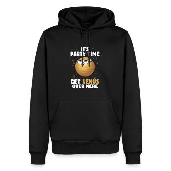 Venus - Männer Premium Bio Hoodie - Schwarz - Vorne - Nico (187cm)