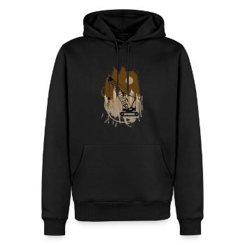 Cadeau de grutier - Sweat à capuche Premium bio Homme - noir - Devant - Nico (187cm)