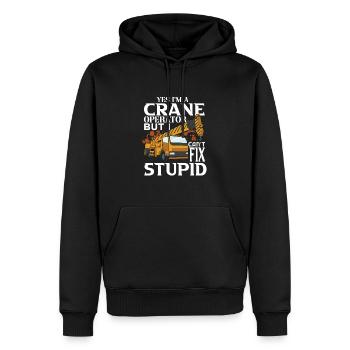 Crane operator crane gift - Men’s Premium Organic Hoodie - black - Front - Nico (187cm)