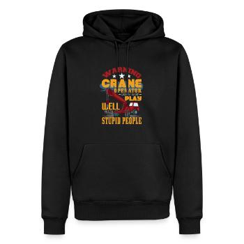 Cadeau de grutier - Sweat à capuche Premium bio Homme - noir - Devant - Nico (187cm)