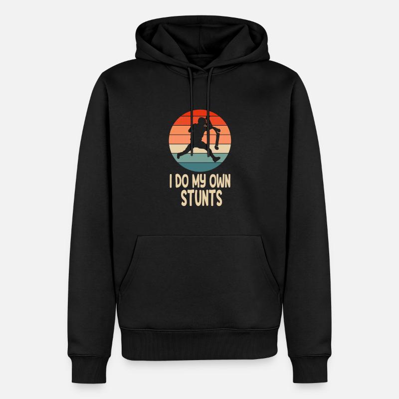 Scooter Roller Tretroller Geschenk - Männer Premium Bio Hoodie - Schwarz