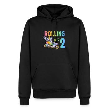 2nd birthday inline skating - Men’s Premium Organic Hoodie - black - Front - Nico (187cm)