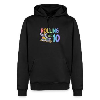 10th birthday inline skating - Men’s Premium Organic Hoodie - black - Front - Nico (187cm)