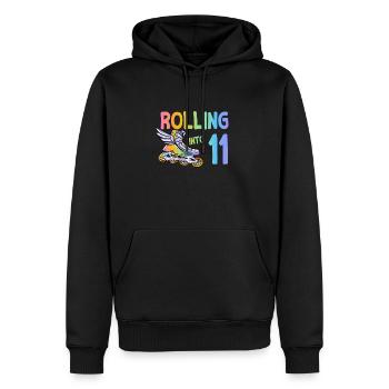 11th birthday inline skating - Men’s Premium Organic Hoodie - black - Front - Nico (187cm)