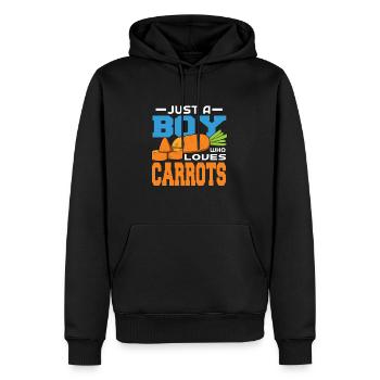 Karrotte - Männer Premium Bio Hoodie - Schwarz - Vorne - Nico (187cm)