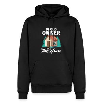 Tiny House - Männer Premium Bio Hoodie - Schwarz - Vorne - Nico (187cm)