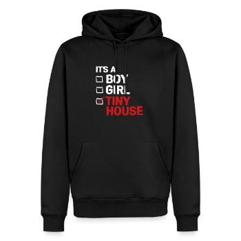 Tiny House - Männer Premium Bio Hoodie - Schwarz - Vorne - Nico (187cm)