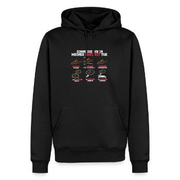 Dinge Die Ich In Meiner Freizeit Mache Posaune - Männer Premium Bio Hoodie - Schwarz - Vorne - Nico (187cm)