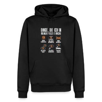 Dinge Die Ich In Meiner Freizeit Mache Bären - Männer Premium Bio Hoodie - Schwarz - Vorne - Nico (187cm)