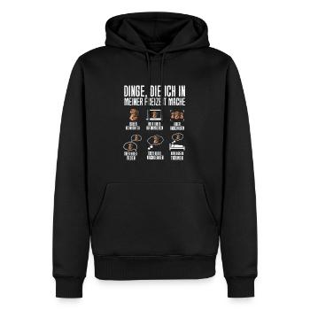 Dinge Die Ich In Meiner Freizeit Mache Biber - Männer Premium Bio Hoodie - Schwarz - Vorne - Nico (187cm)