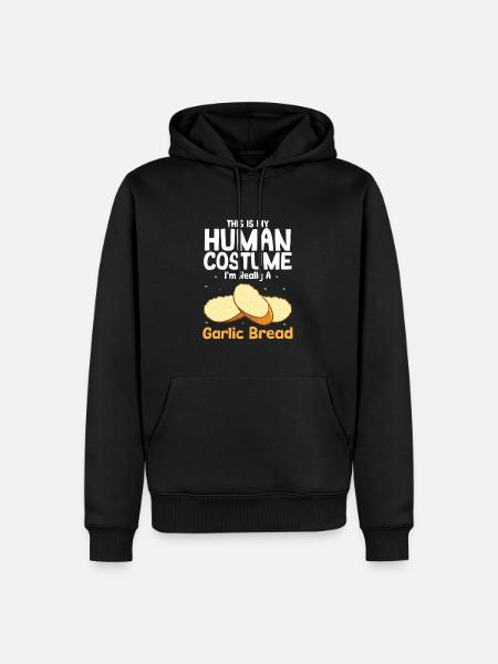 Garlic Garlic Bread Food Gift - Men’s Premium Organic Hoodie - black